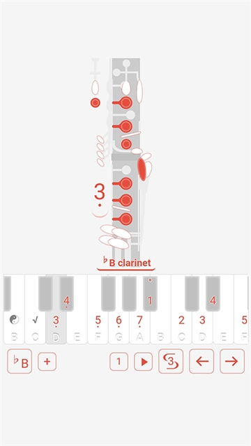 单簧管音阶指法识图图片